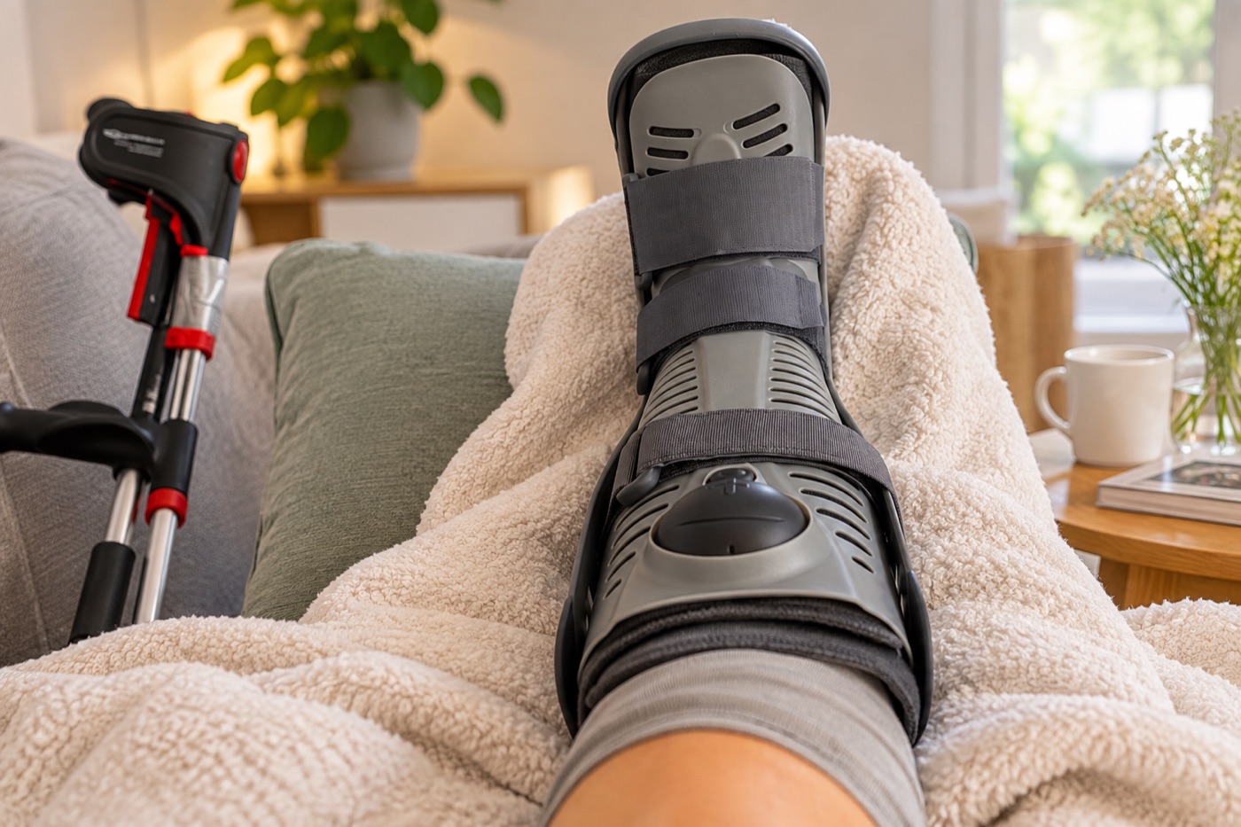 Nach längerer Ruhestellung einer Extremität (durch Gips oder Schiene)